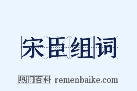 宋臣组词是什么意思的图片